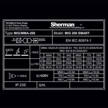 Sherman MIG 200 SMART